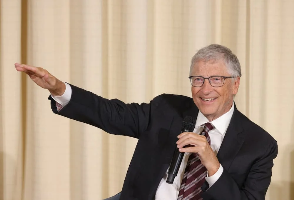 Bill Gates speaks to youth participants at the Global Solutions Summit on May 07, 2024 in Berlin, Germany. Bill Gates speaks to youth participants at the Global Solutions Summit on May 07, 2024 in Berlin, Germany.