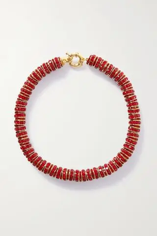 Gold-Plated Crystal Necklace