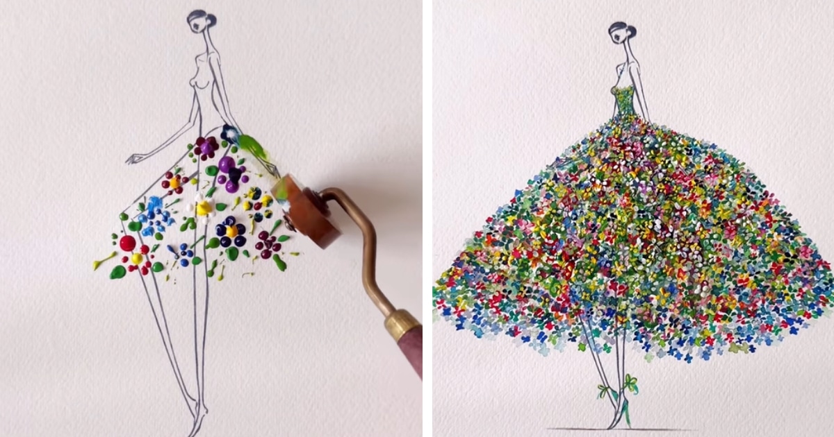 Fashion Illustrations Blossom With an Explosion of Colorful Flowers