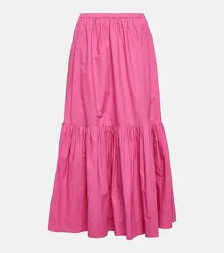 Cotton Midi Skirt