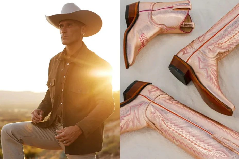 A man in a cowboy hat and boots