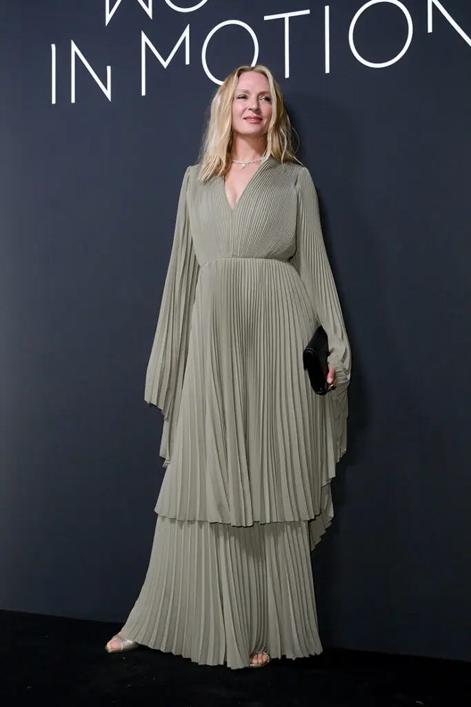 Uma Thurman attends the 2024 Kering Women In Motion Awards