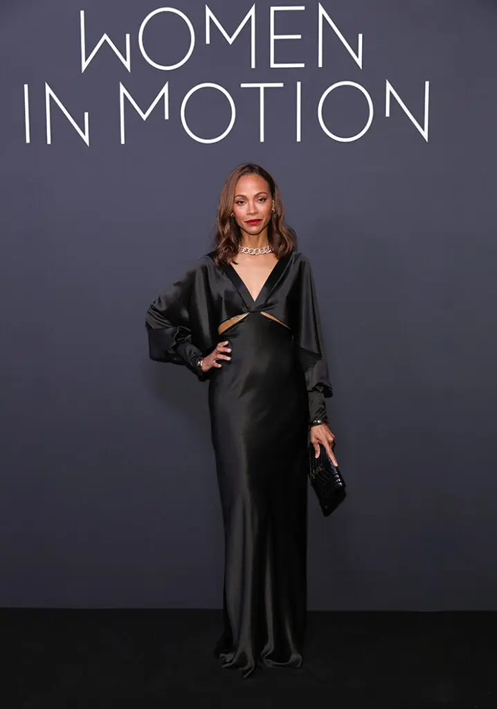 Zoe Saldana attends the 2024 Kering Women In Motion Awards