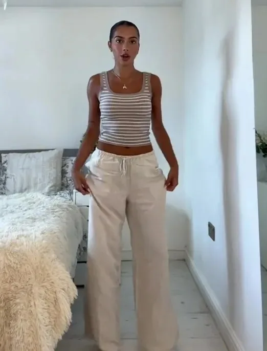 Mia says she's been making it her life’s work to find the perfect linen trousers for this summer