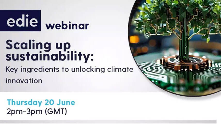 Registration now open for edie’s climate innovation webinar