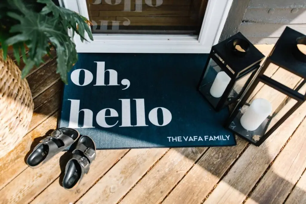 A personalized doormat is such a simple (& functional) way to upgrade your porch.