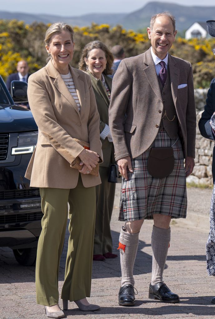 Duchess Sophie raises eyebrows in lime-green flared trousers outing with Prince Edward