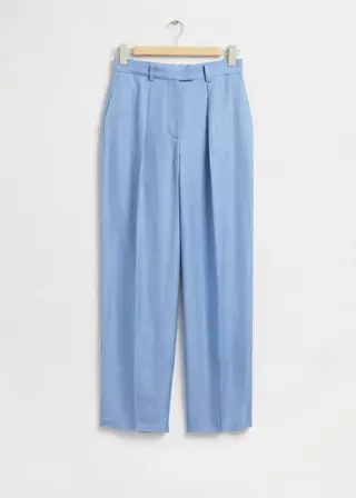 Relaxed Tailored Pleat Crease Trousers