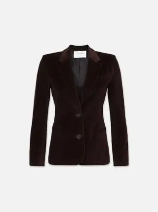 The Corduroy Femme Blazer -- Espresso