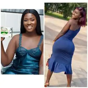 Fella Makafui left and Hajia Bintu