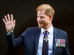 Prince Harry, The Duke of Sussex departs The Invictus Games Foundation 10th Anniversary Service at St Paul's Cathedral on May 08, 2024 in London, England.