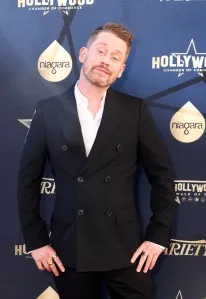 Macaulay Culkin at the star ceremony where he is honored with a star on the Hollywood Walk of Fame on December 1, 2023 in Los Angeles, California. (Photo by Anna Webber/Variety via Getty Images)