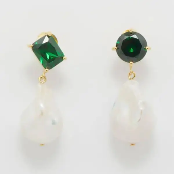 CompletedWorks Pearl & Crystal Gold-vermeil Earrings