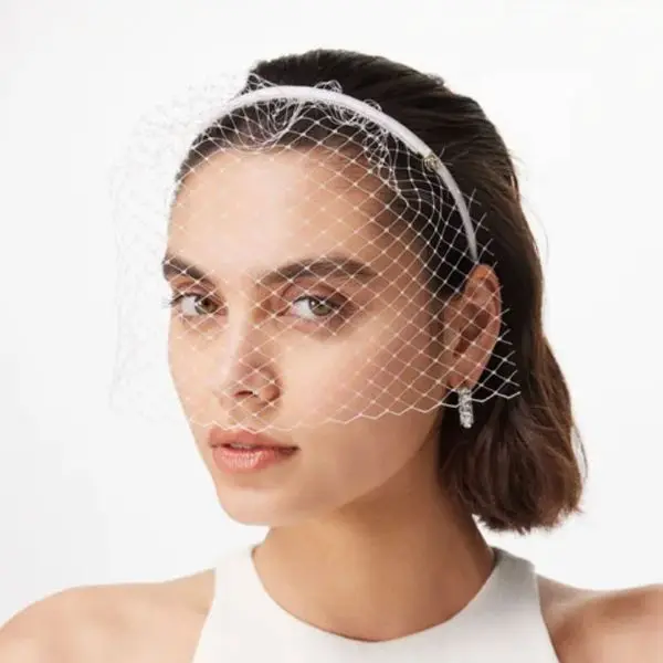 Maison Michel Mesh Veil Headband