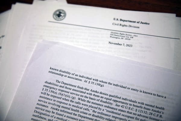 DOJ lawsuit: City of Anoka discriminated against residents with mental health disabilities
