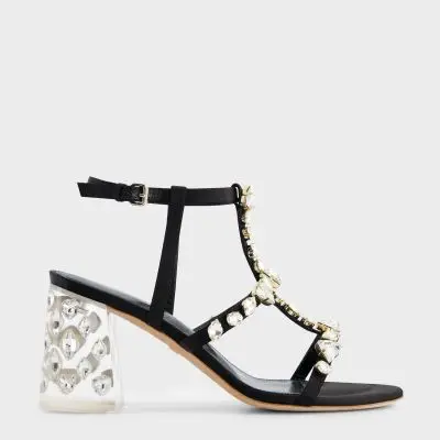 Diamond Dip Heeled Sandals