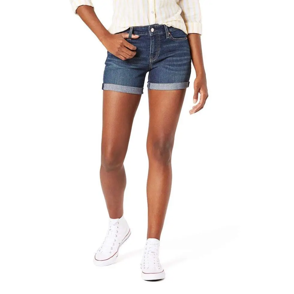 Mid-Rise Slim Shorts