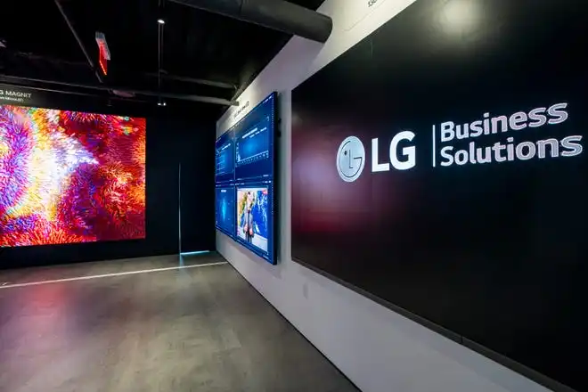 May 21, 2024; Englewood Cliffs, New Jersey, USA; A variety of LG's displays are shown in the new innovation center on Tuesday.