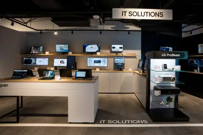 May 21, 2024; Englewood Cliffs, New Jersey, USA; A variety of LG's IT solutions are shown in the new innovation center on Tuesday.