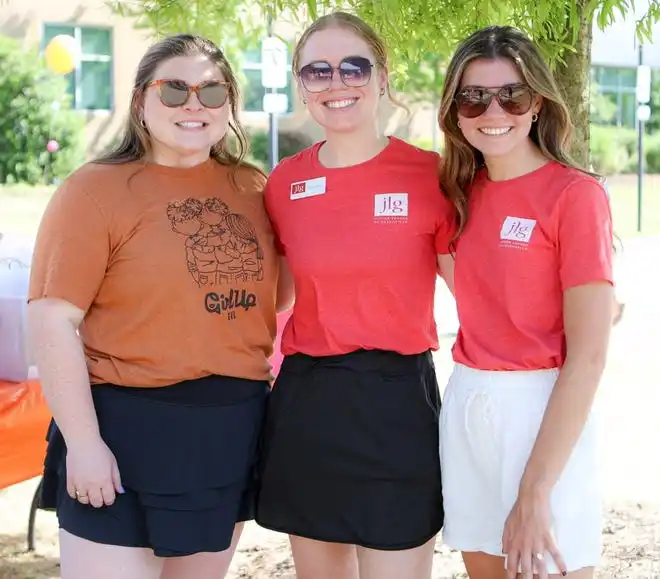 Taylor Talbot, Katie Talbot, Kayla Kernich at the 3rd Annual GirlUpGreenville and Marleylilly fashion show. The event at Marleylilly’s headquarters, celebrated and benefitted GirlUpGreenville’s work to help Greenville girls reach their full potential and know their true worth and value. Marleylilly specializes in monogrammed clothing, accessories and gifts.