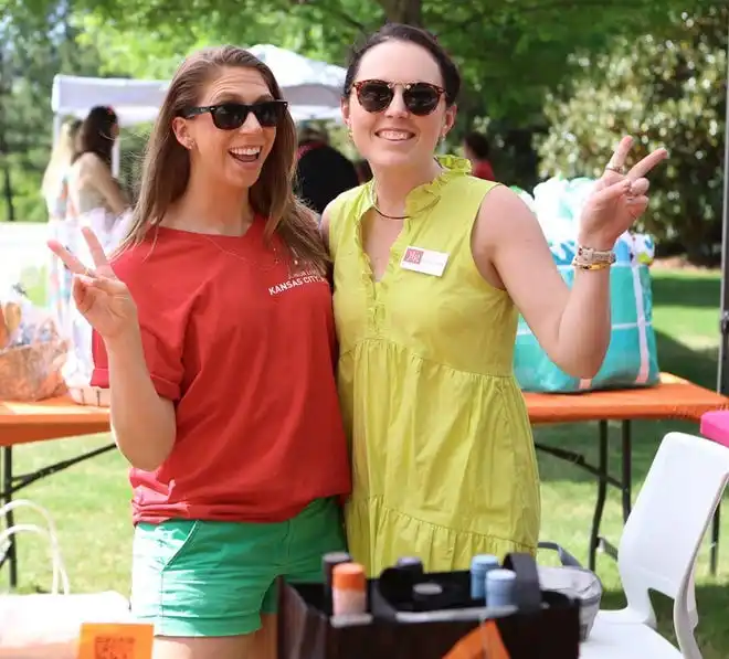 Melanie Hungerford, Samantha Zimmmerschied at the 3rd Annual GirlUpGreenville and Marleylilly fashion show. The event at Marleylilly’s headquarters, celebrated and benefitted GirlUpGreenville’s work to help Greenville girls reach their full potential and know their true worth and value. Marleylilly specializes in monogrammed clothing, accessories and gifts.