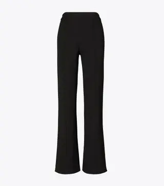 product shot of Tory Burch black track pants