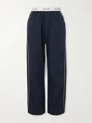 Vendome Striped Cotton-Poplin Pajama Pants