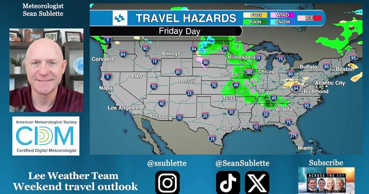 Travel weather outlook for Memorial Day Weekend