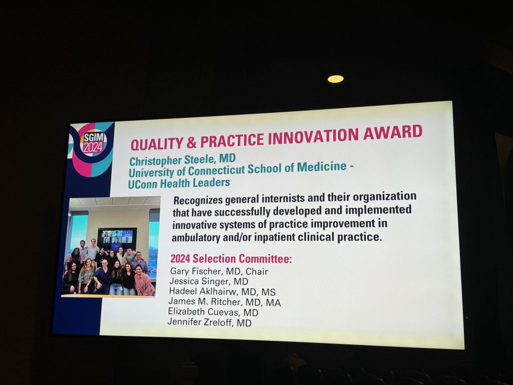 National Innovation Award Goes to UConn Health Leaders Program