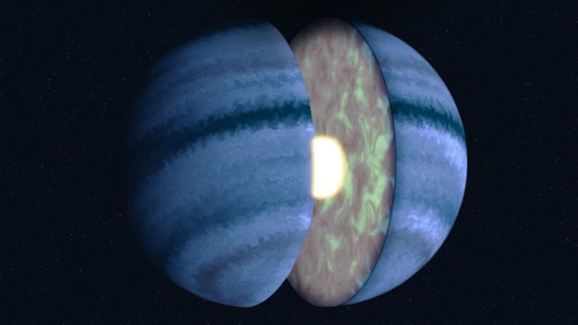 JWST data reveal interior structure of puffy exoplanet