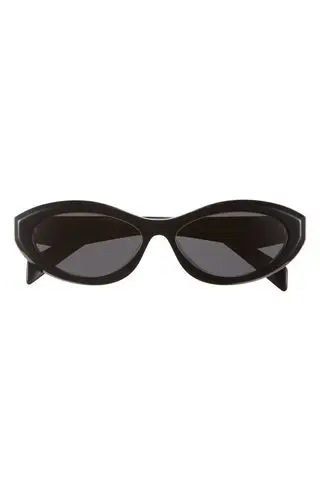 56mm Oval Sunglasses