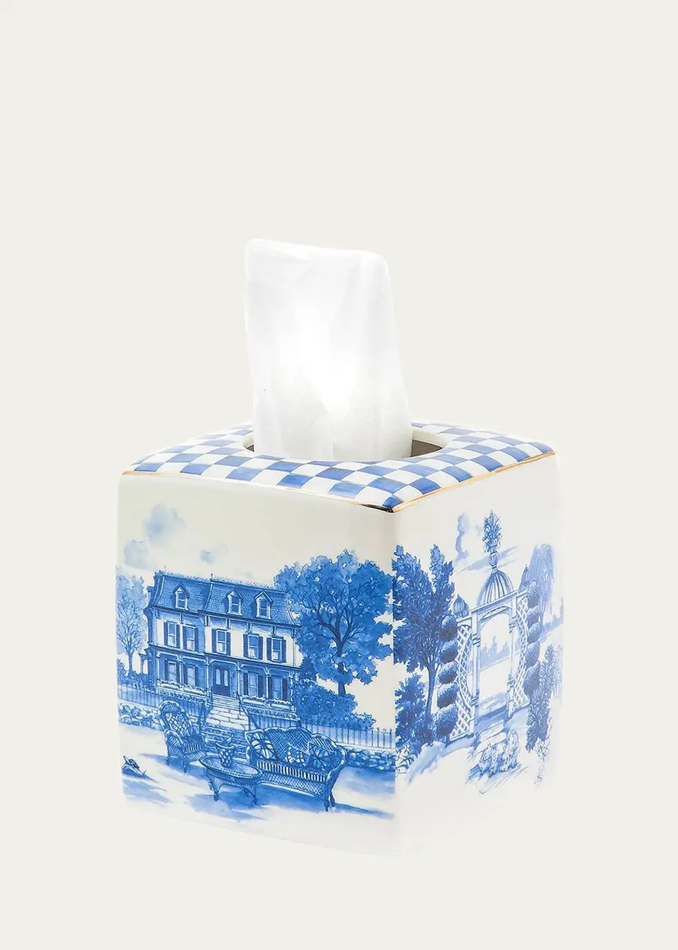 Royal Toile Tissue Box Holder