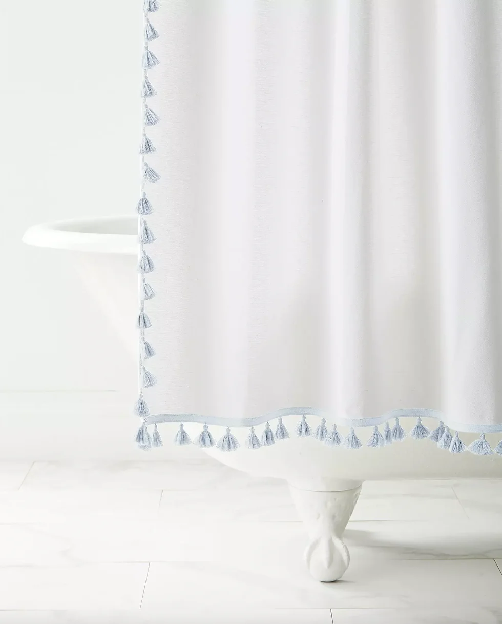 French Tassel Shower Curtain