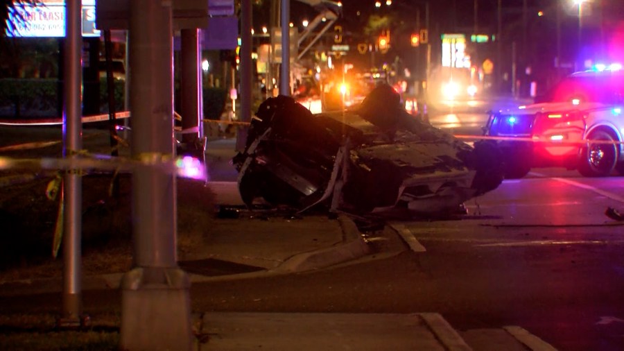 1 dead after car flips over on Dale Mabry Highway in South Tampa