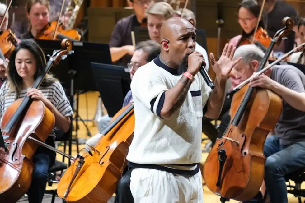 Tech N9ne rehearsing with the Kansas City Symphony ahead of historic performance.