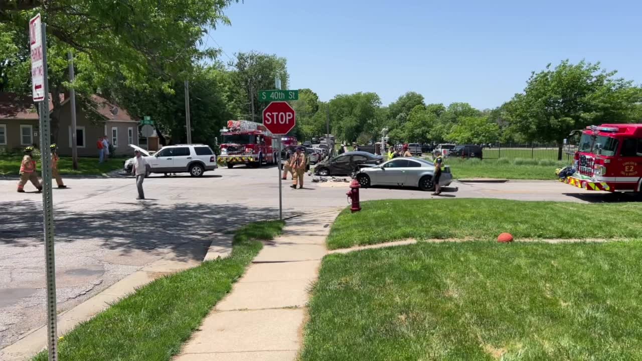 Two injured in three-car crash near southeast Lincoln cemetery
