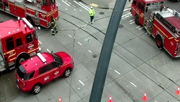 Car crash blocks road in Seattle’s CID, officials investigating