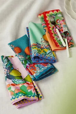 Alexandra Farmer The Flock Napkins, Set of 4