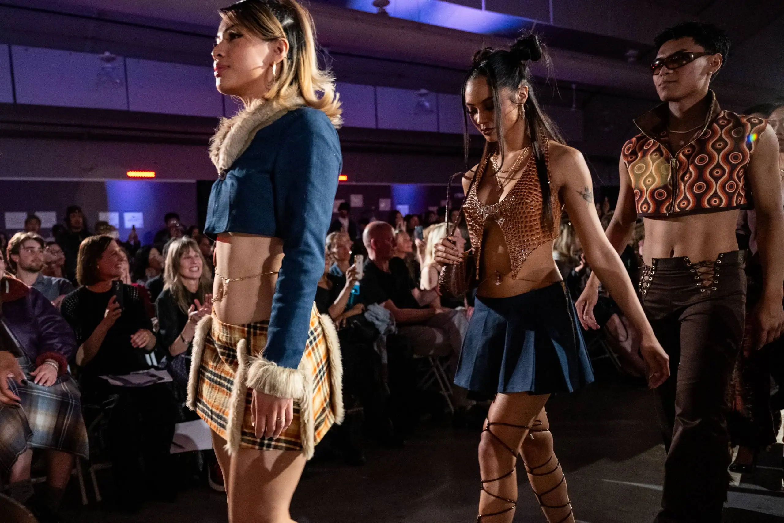 Three models in crop tops