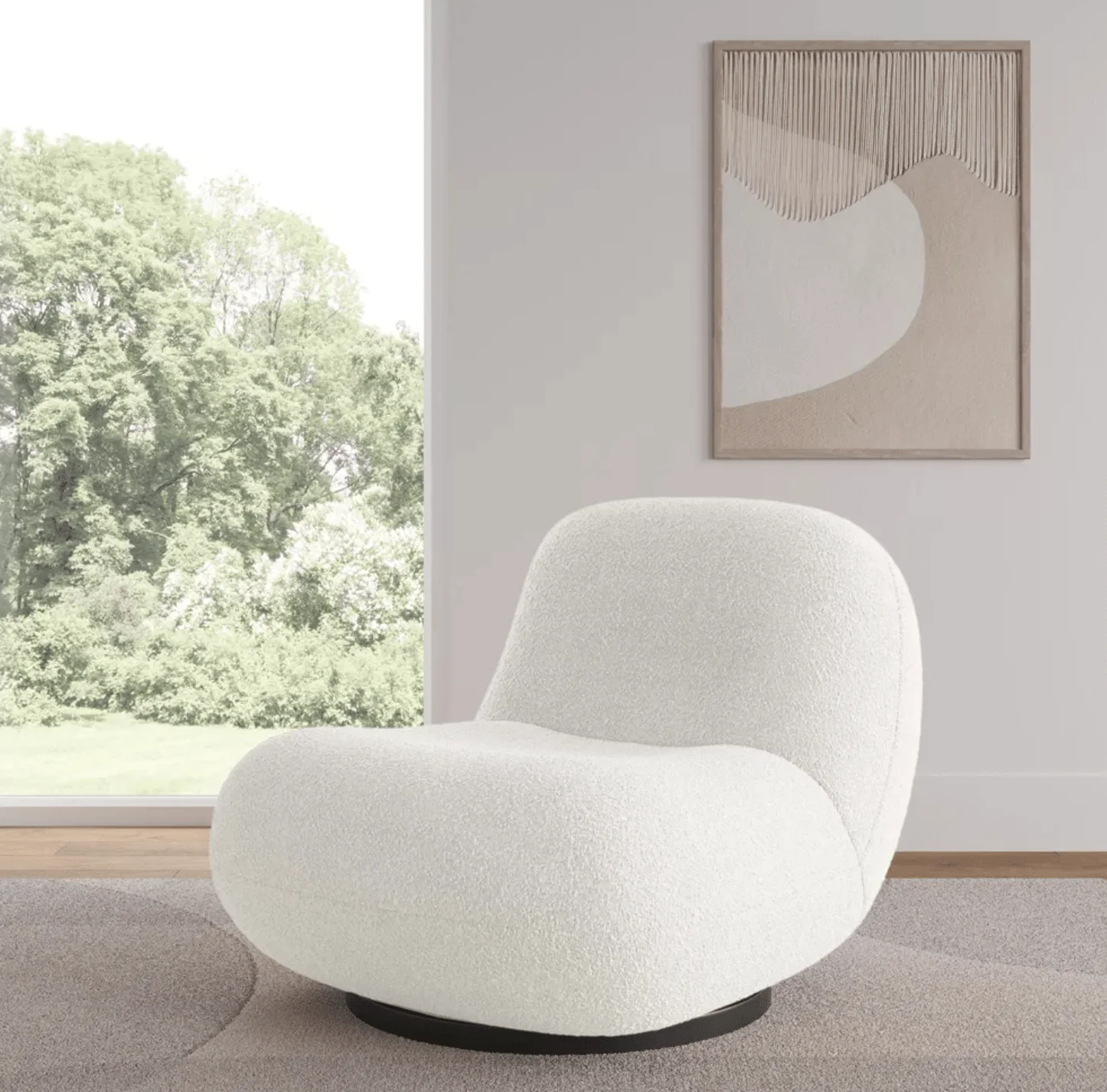 Cortney's Collection Crosby Bouclé Swivel Chair