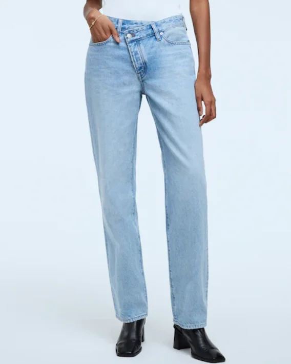 Low-Slung Straight Jeans