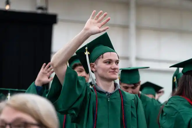 York County School of Technology seniors attend their commencement ceremony at UPMC Arena on Thursday, May 23, 2024.