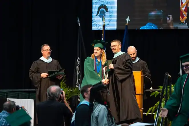 York County School of Technology seniors receive their diplomas during their commencement ceremony at UPMC Arena on Thursday, May 23, 2024.
