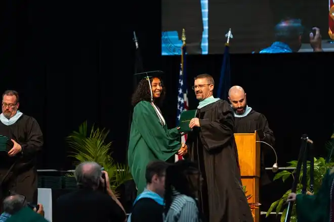 York County School of Technology seniors receive their diplomas during their commencement ceremony at UPMC Arena on Thursday, May 23, 2024.