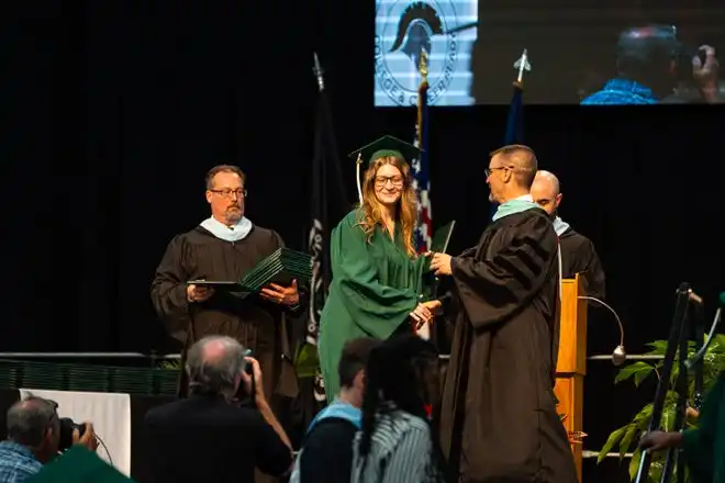 York County School of Technology seniors receive their diplomas during their commencement ceremony at UPMC Arena on Thursday, May 23, 2024.