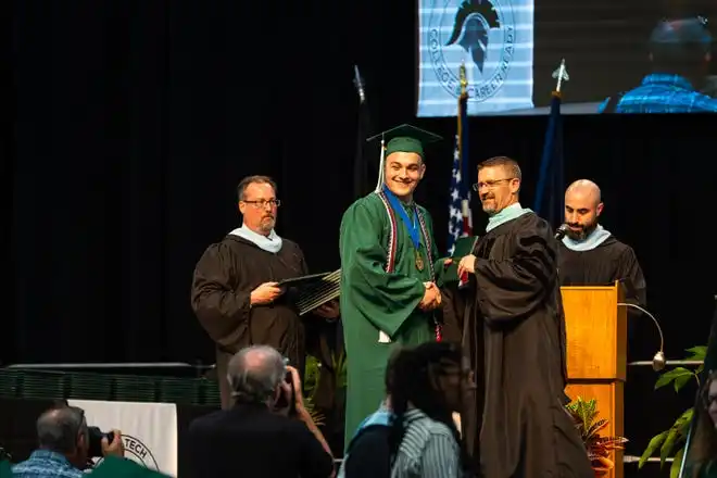 York County School of Technology seniors receive their diplomas during their commencement ceremony at UPMC Arena on Thursday, May 23, 2024.