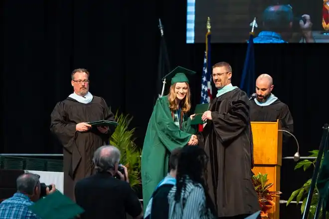 York County School of Technology seniors receive their diplomas during their commencement ceremony at UPMC Arena on Thursday, May 23, 2024.