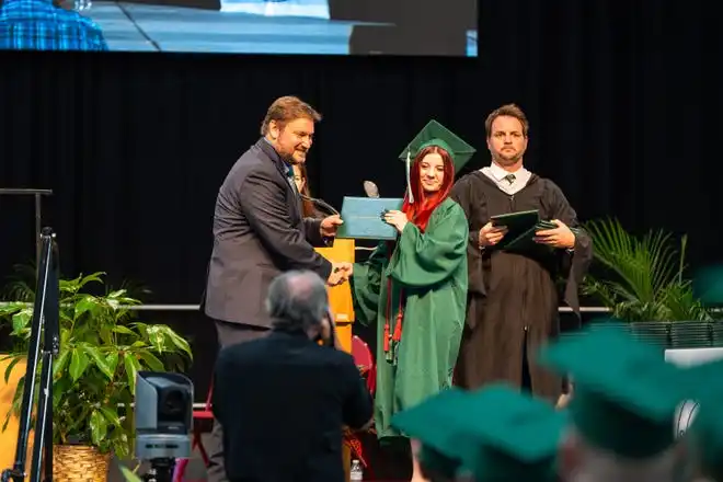 York County School of Technology seniors receive their diplomas during their commencement ceremony at UPMC Arena on Thursday, May 23, 2024.