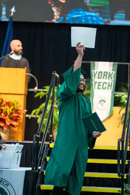 York County School of Technology seniors receive their diplomas during their commencement ceremony at UPMC Arena on Thursday, May 23, 2024.
