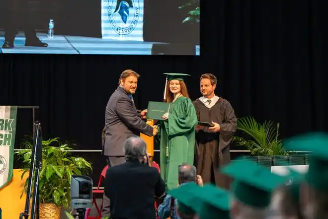 York County School of Technology seniors receive their diplomas during their commencement ceremony at UPMC Arena on Thursday, May 23, 2024.